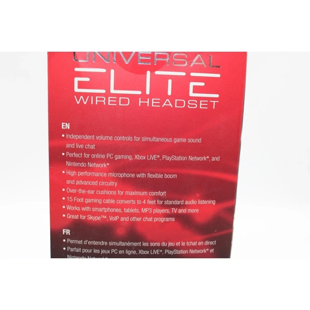 dreamGEAR Universal Elite Wired Headset‎ with Microphone for Xbox One - Red